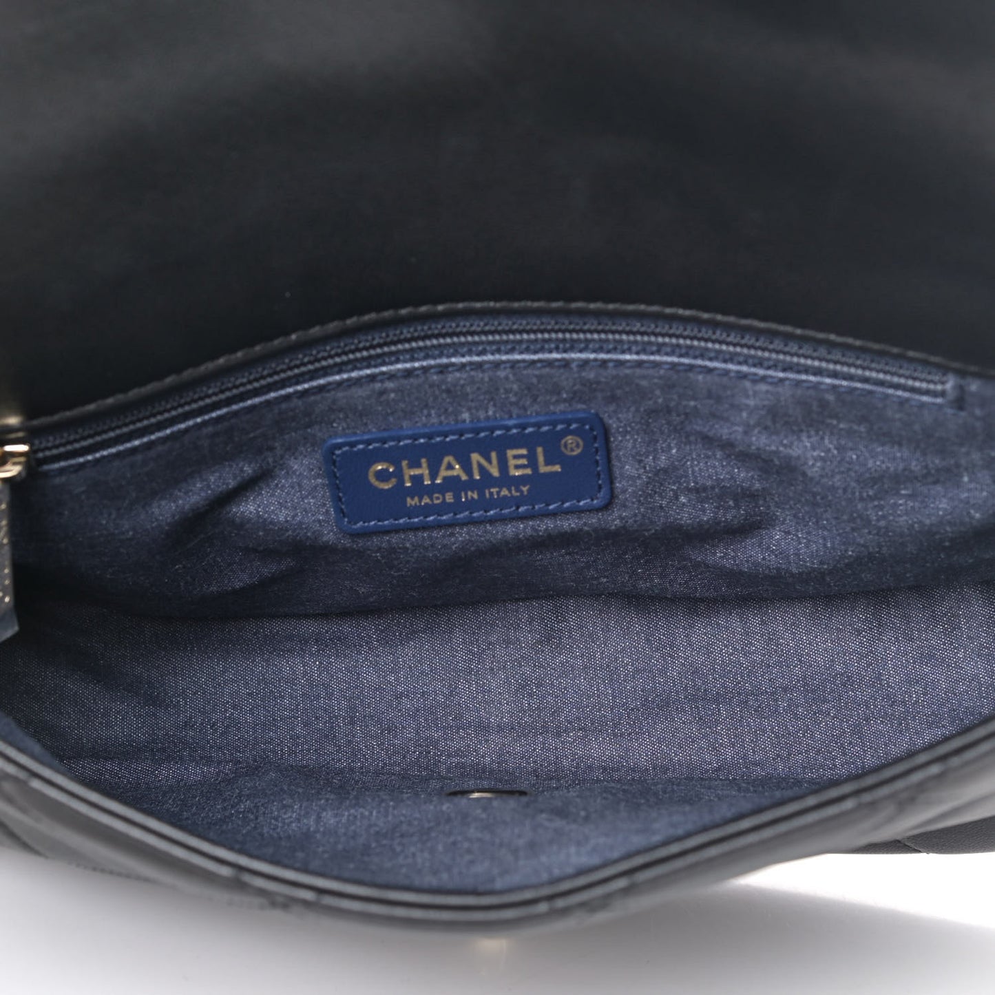 Lambskin Quilted Resin Bi-Color Chain Flap Bag Black