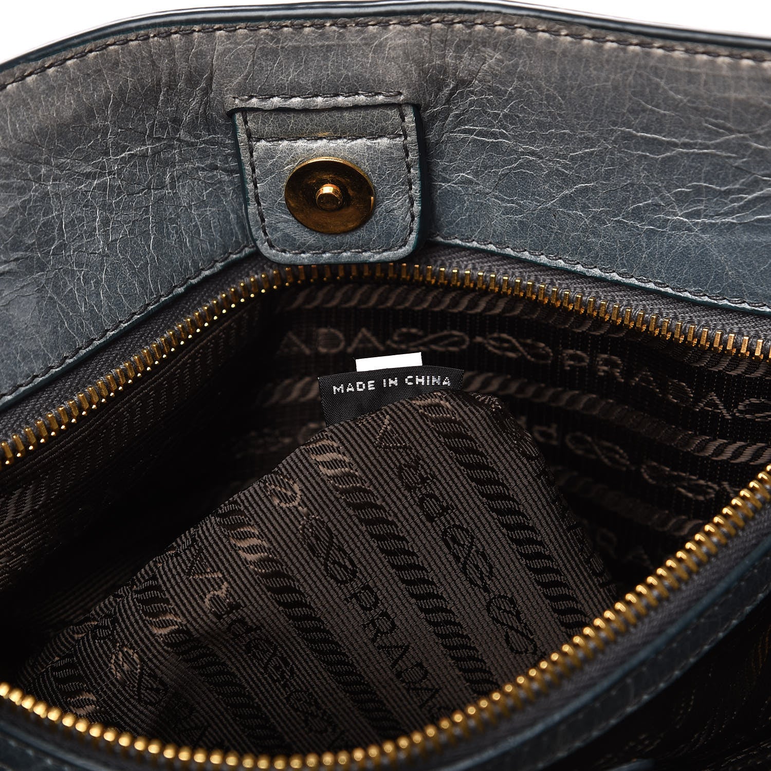 Prada Vitello Shine Tote Avio 7 of 14