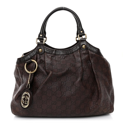 Gucci Guccissima Medium Sukey Tote Chocolate 1 of 12