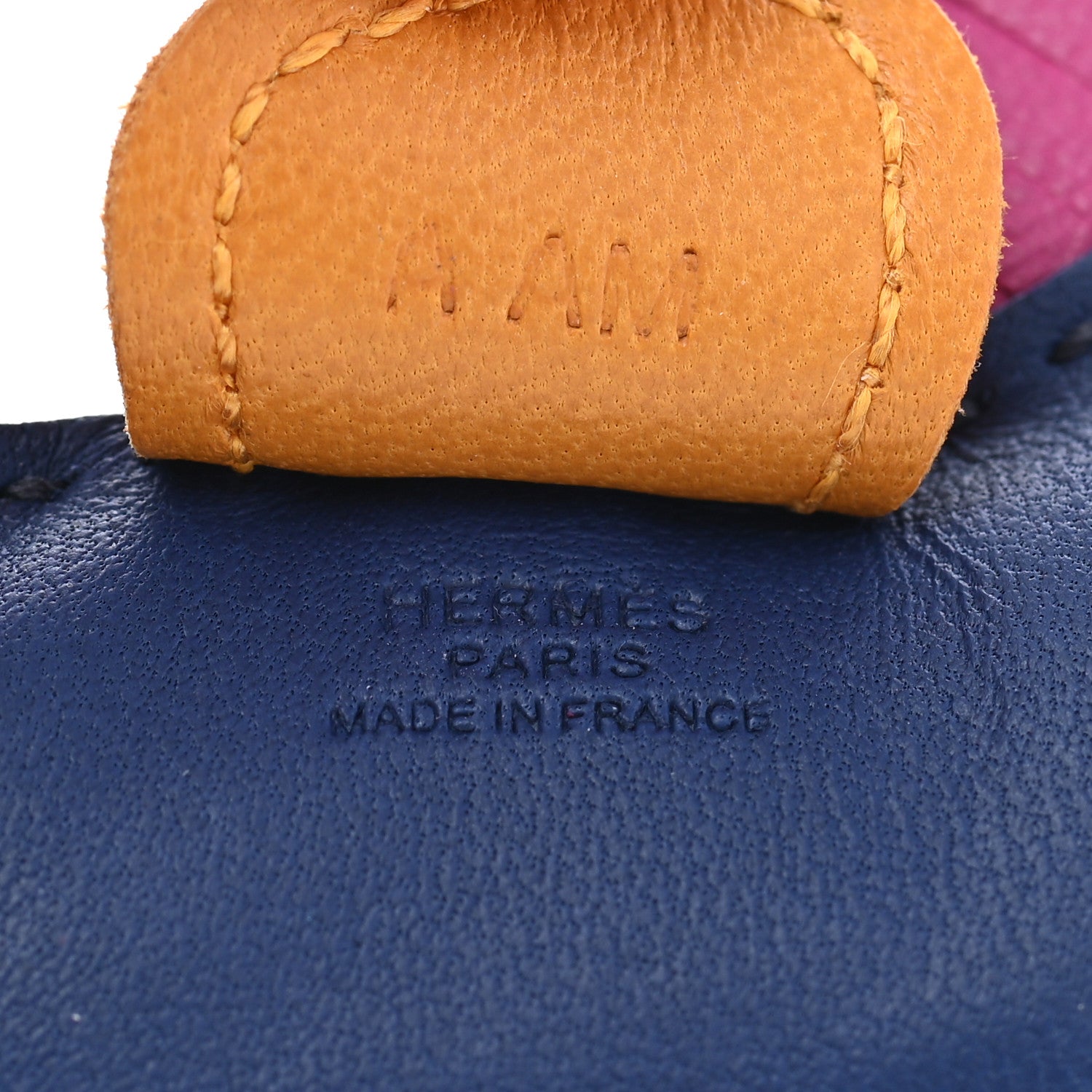 Hermes Milo Lambskin Grigri Rodeo Horse Bag Charm PM Bleu Saphir Rose Pourpre Bouton D'Or 3 of 3
