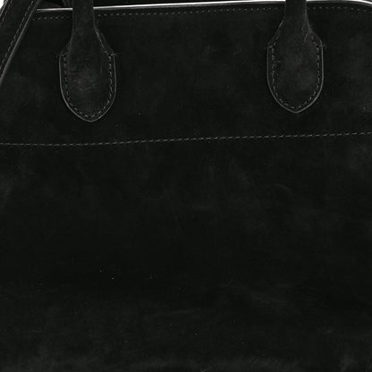 The Row Suede Soft Margaux 10 Bag Black 7 of 11