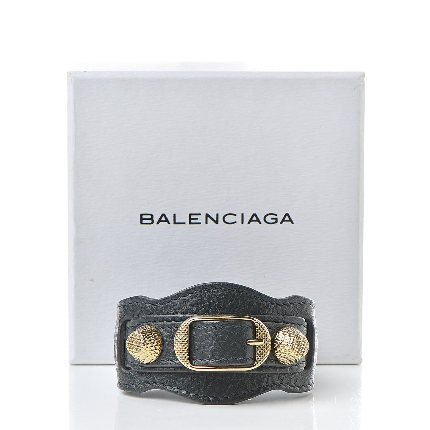 Agneau Arena Giant 12 Gold Hardware Bracelet Anthracite