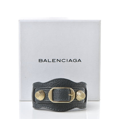 Balenciaga Agneau Arena Giant 12 Gold Hardware Bracelet Anthracite 6 of 6