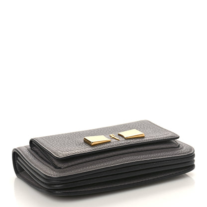 Salvatore Ferragamo Pebbled Calfskin Ginevra Chain Bag Grey 4 of 8