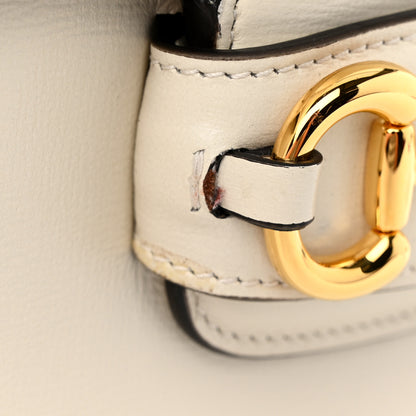 Gucci Azalea Calfskin Horsebit 1955 Shoulder Bag Mystic White 11 of 11