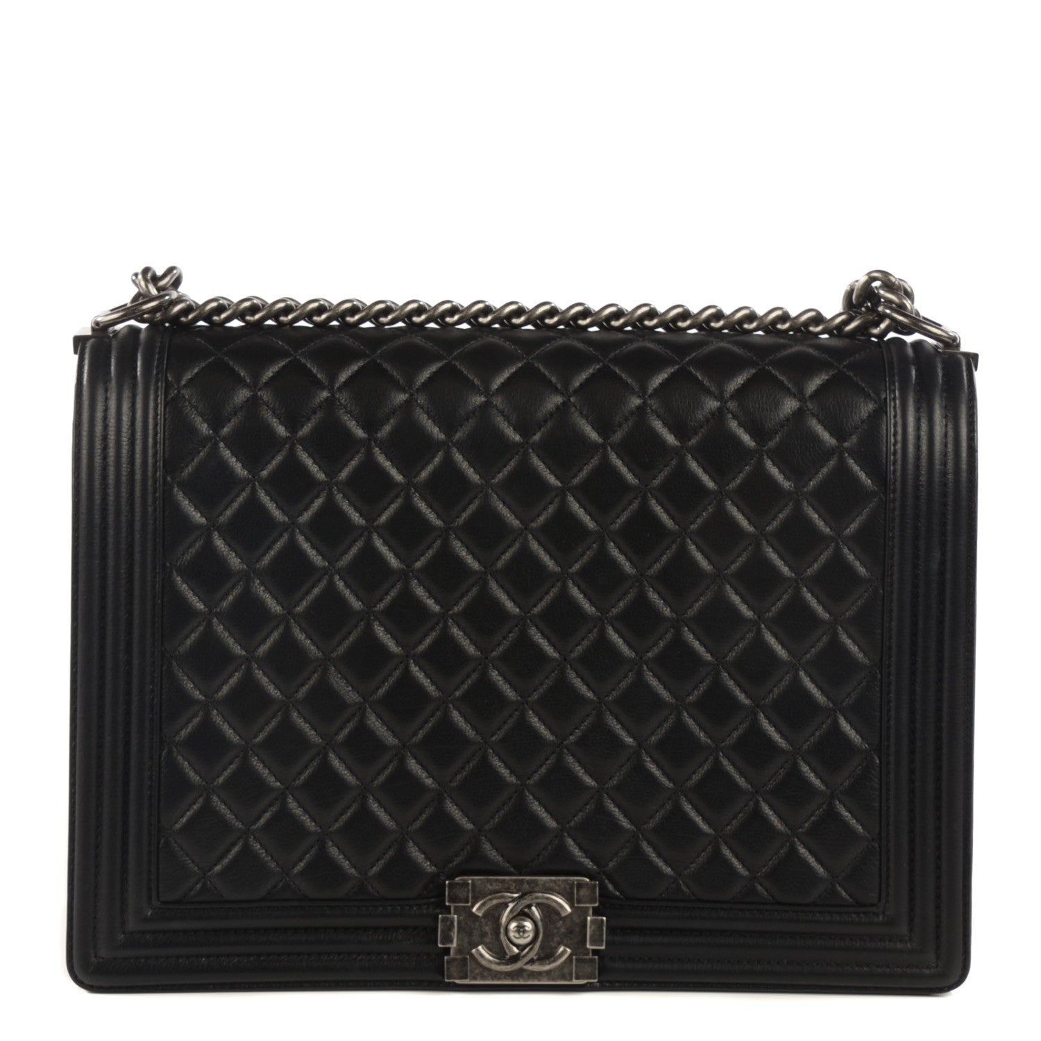 Chanel Calfskin Quilted Large Boy Flap Black 1 of 9