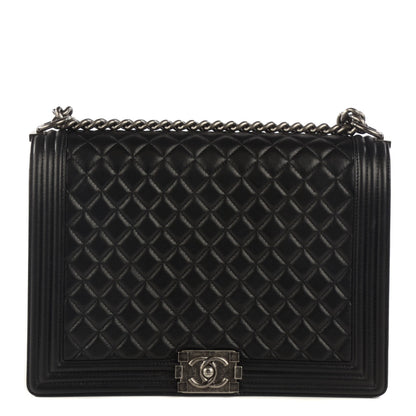 Chanel Calfskin Quilted Large Boy Flap Black 1 of 9