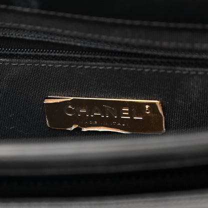 Chanel Calfskin Caviar Quilted Chain Handle Flap Black 7 of 14