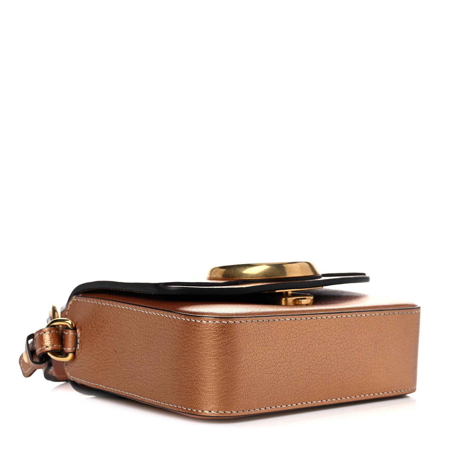 Chloe Shiny Calfskin Mini C Double Carry Rose Gold 5 of 13