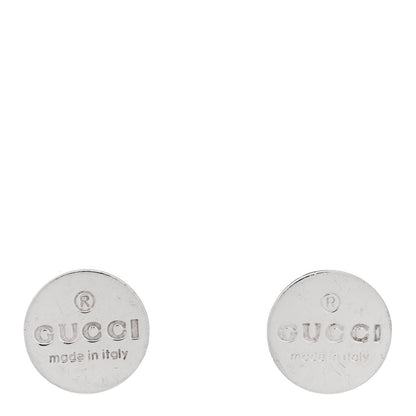 Gucci Sterling Silver Logo Round Earrings 1 of 4