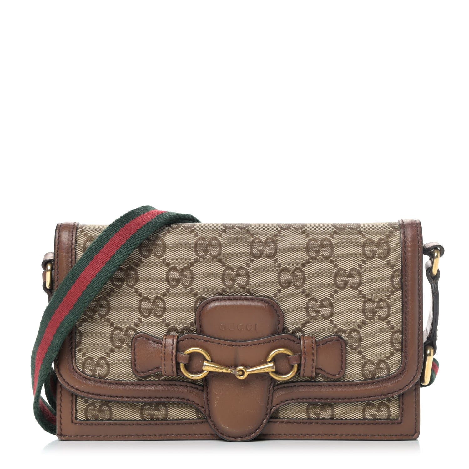 Gucci Monogram Lady Web Convertible Wallet Beige Cuir 1 of 4
