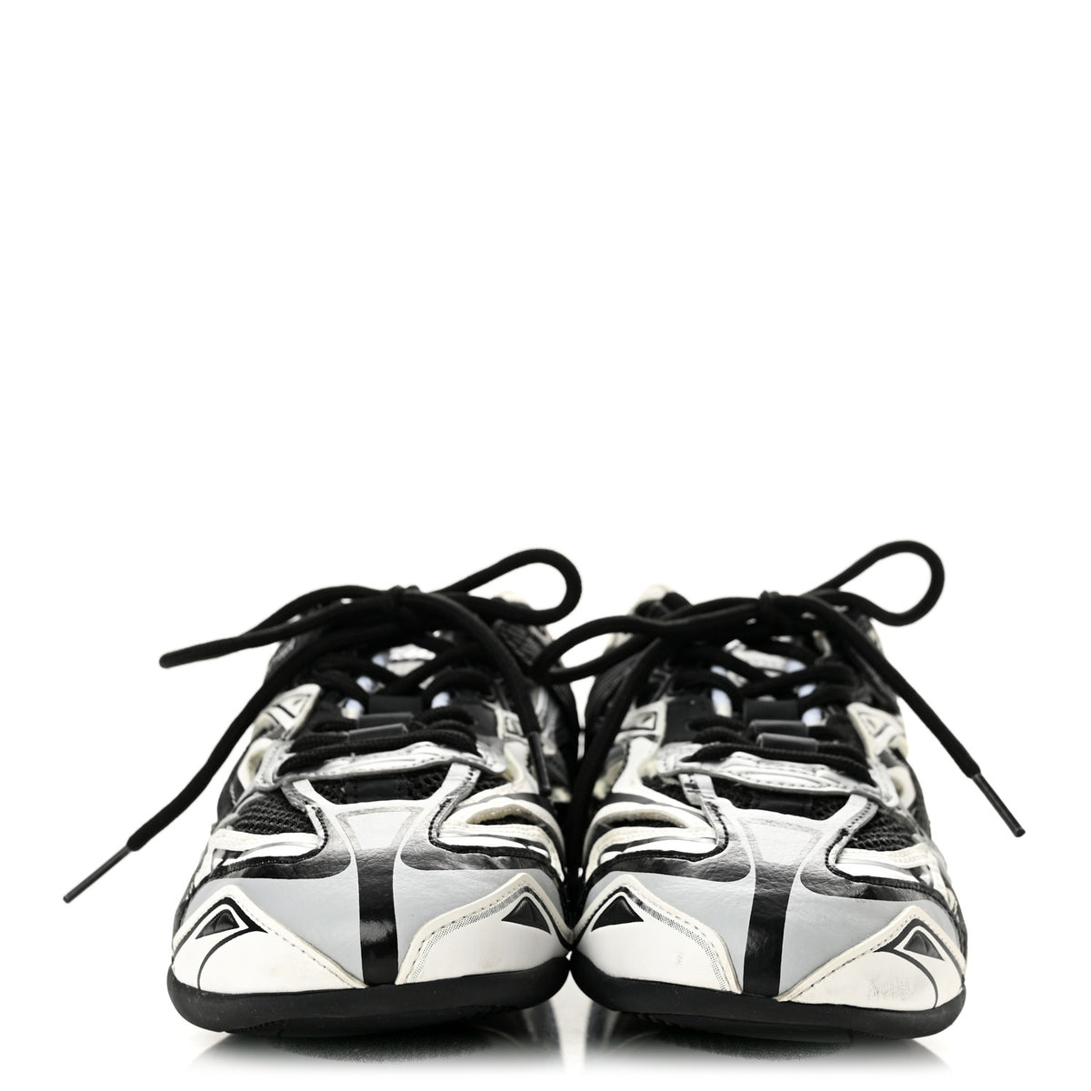 Balenciaga Mesh Rubber Womens Drive Sneakers 37 Light Grey Black 3 of 9