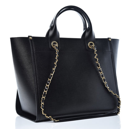 Chanel Caviar Small Studded Deauville Tote Black 3 of 7