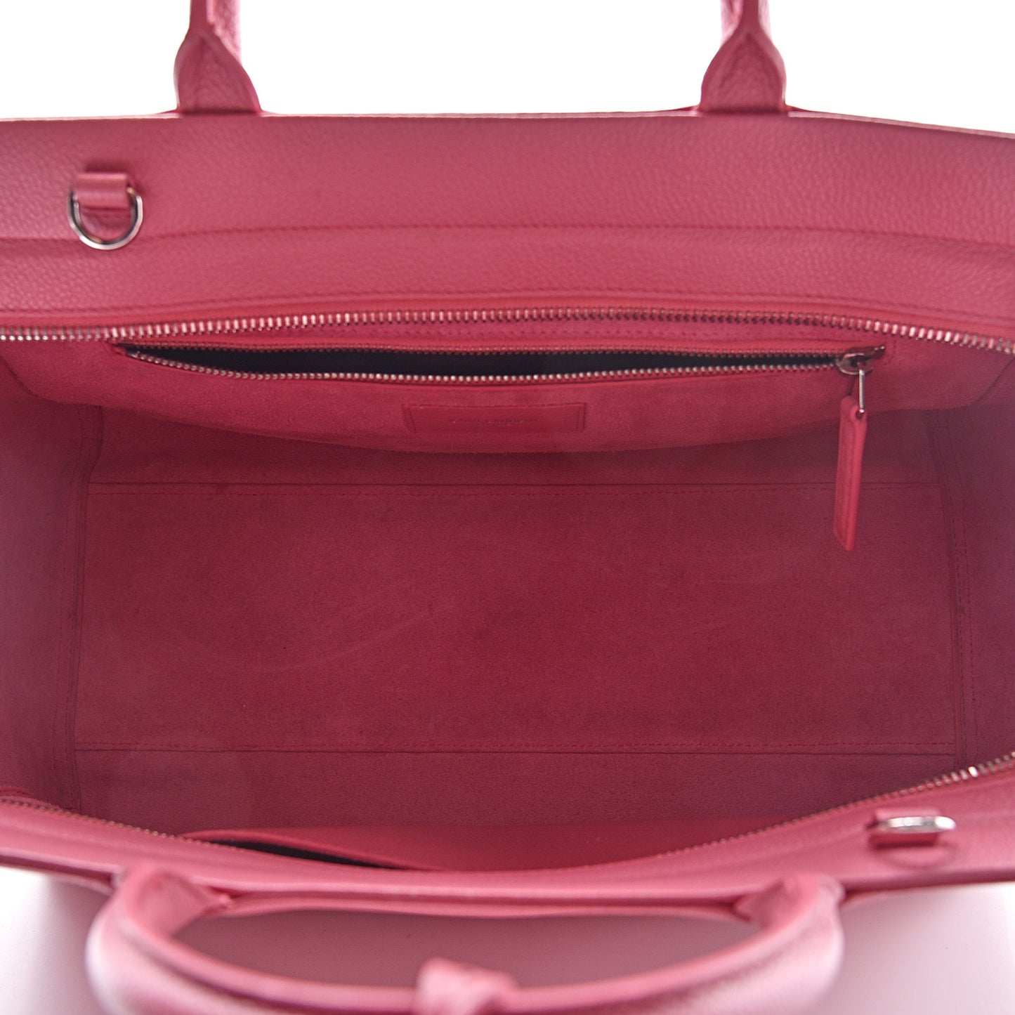 Grained Calfskin Small Cabas Rive Gauche Rose Clair
