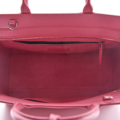 Saint Laurent Grained Calfskin Small Cabas Rive Gauche Rose Clair 8 of 11