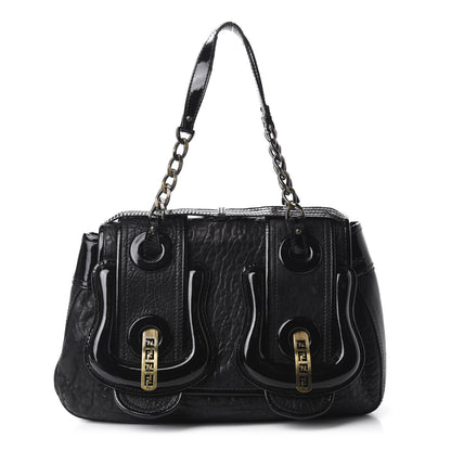 Fendi Nappa Patent B Bag Black 1 of 14