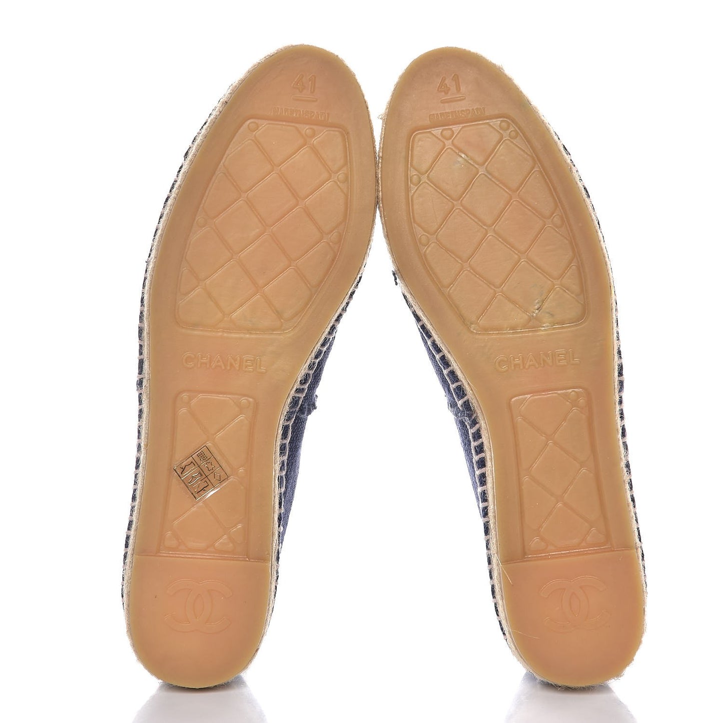 Linen CC Espadrilles 41 Blue Black