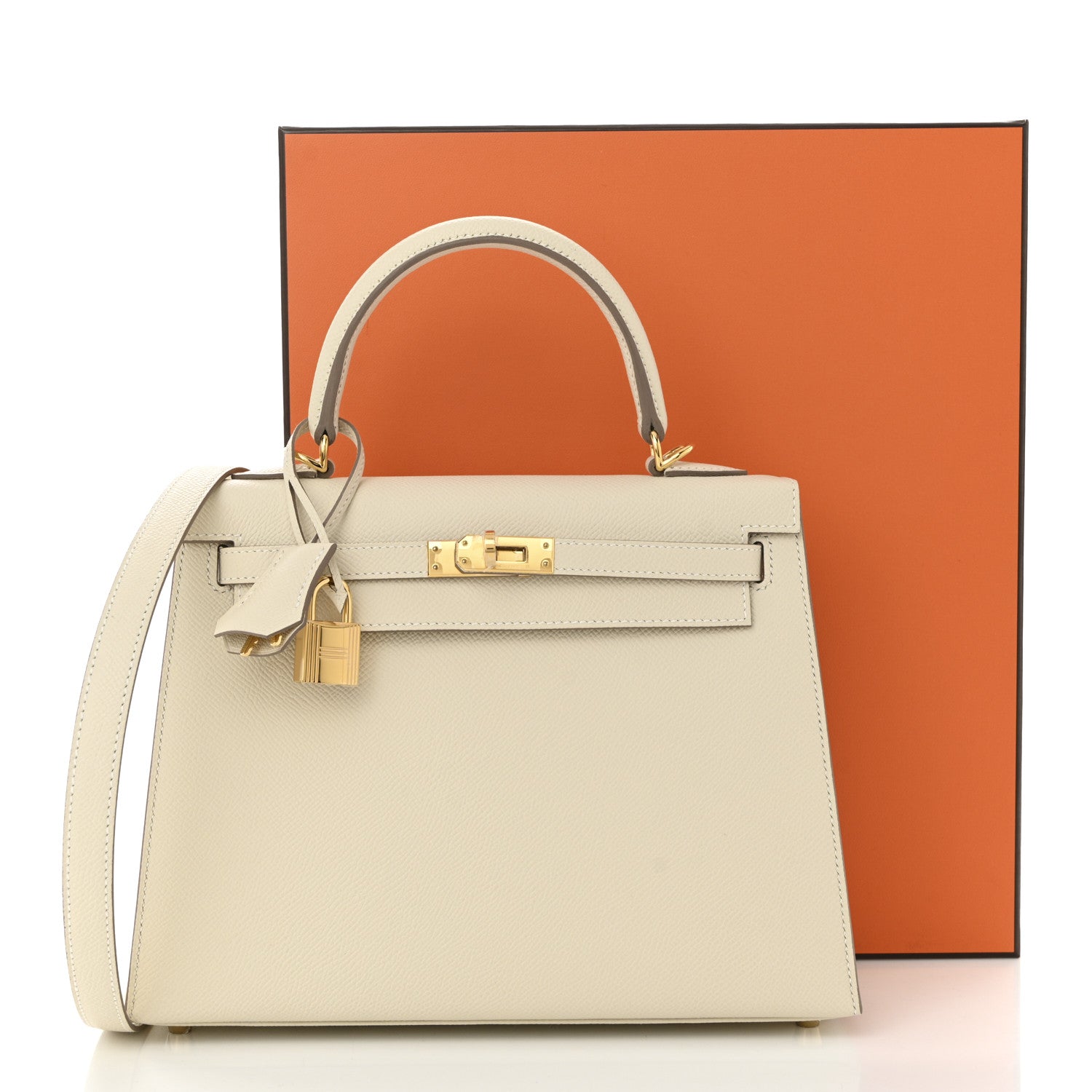 Hermes Epsom Kelly Sellier 25 Craie 11 of 11