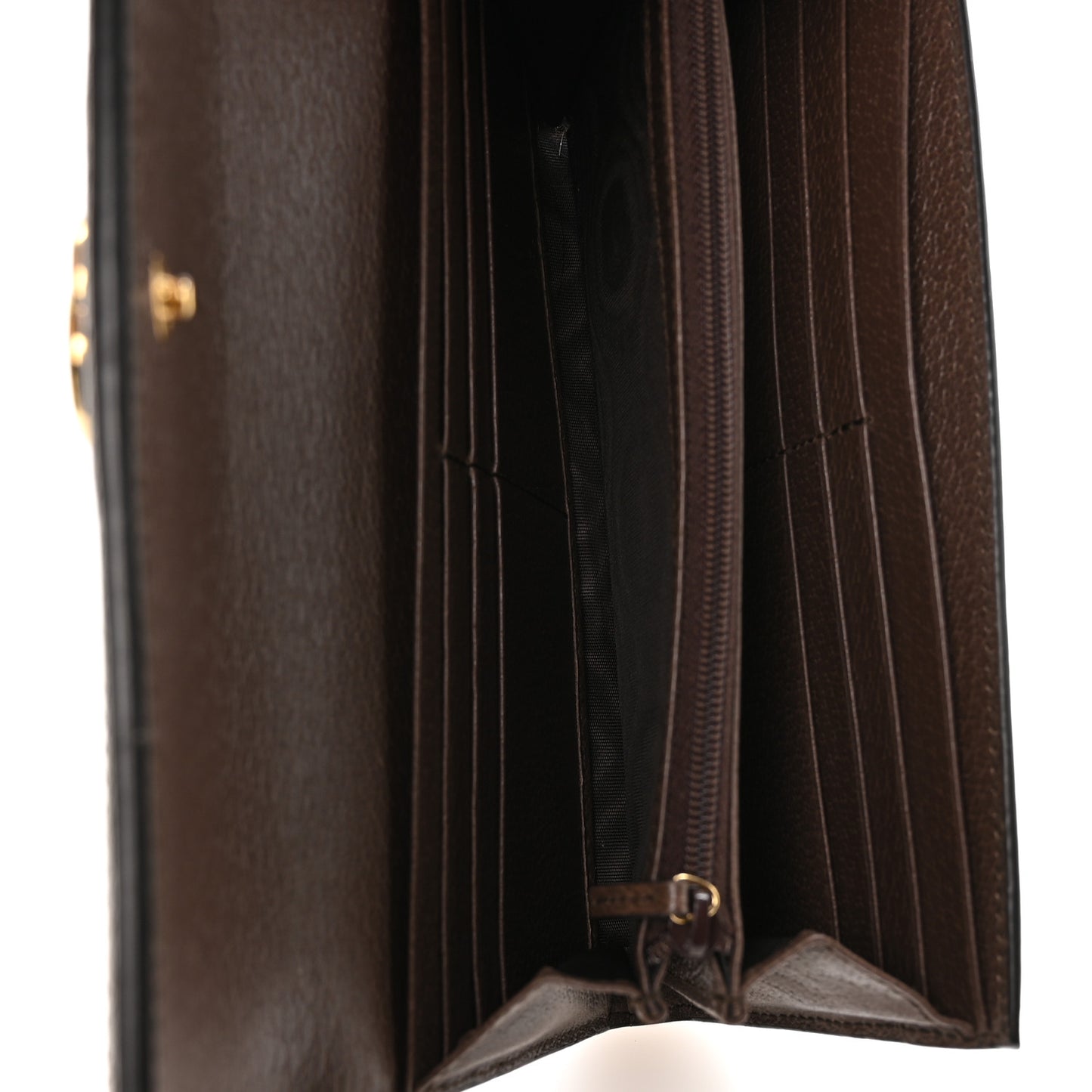 GG Supreme Monogram Web Ophidia Continental Wallet Brown