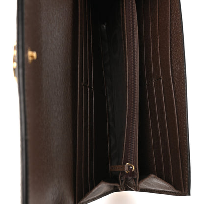 Gucci GG Supreme Monogram Web Ophidia Continental Wallet Brown 5 of 8