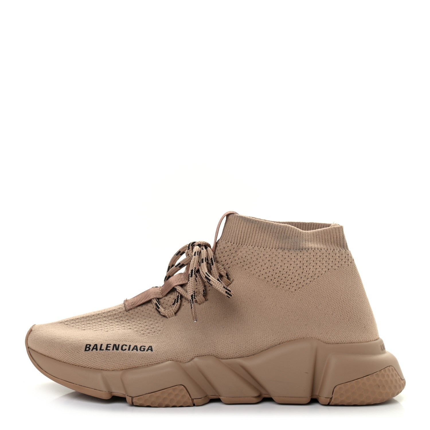 Balenciaga Technical 3D Knit Womens Speed Lace Up Sneakers 39 Beige 1 of 10