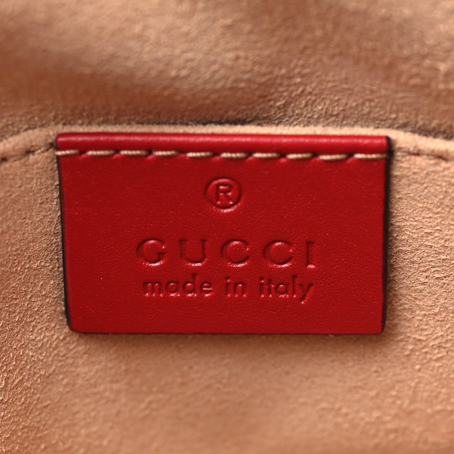 Gucci Calfskin Matelasse GG Marmont Belt Bag 85 34 Hibiscus Red 5 of 5