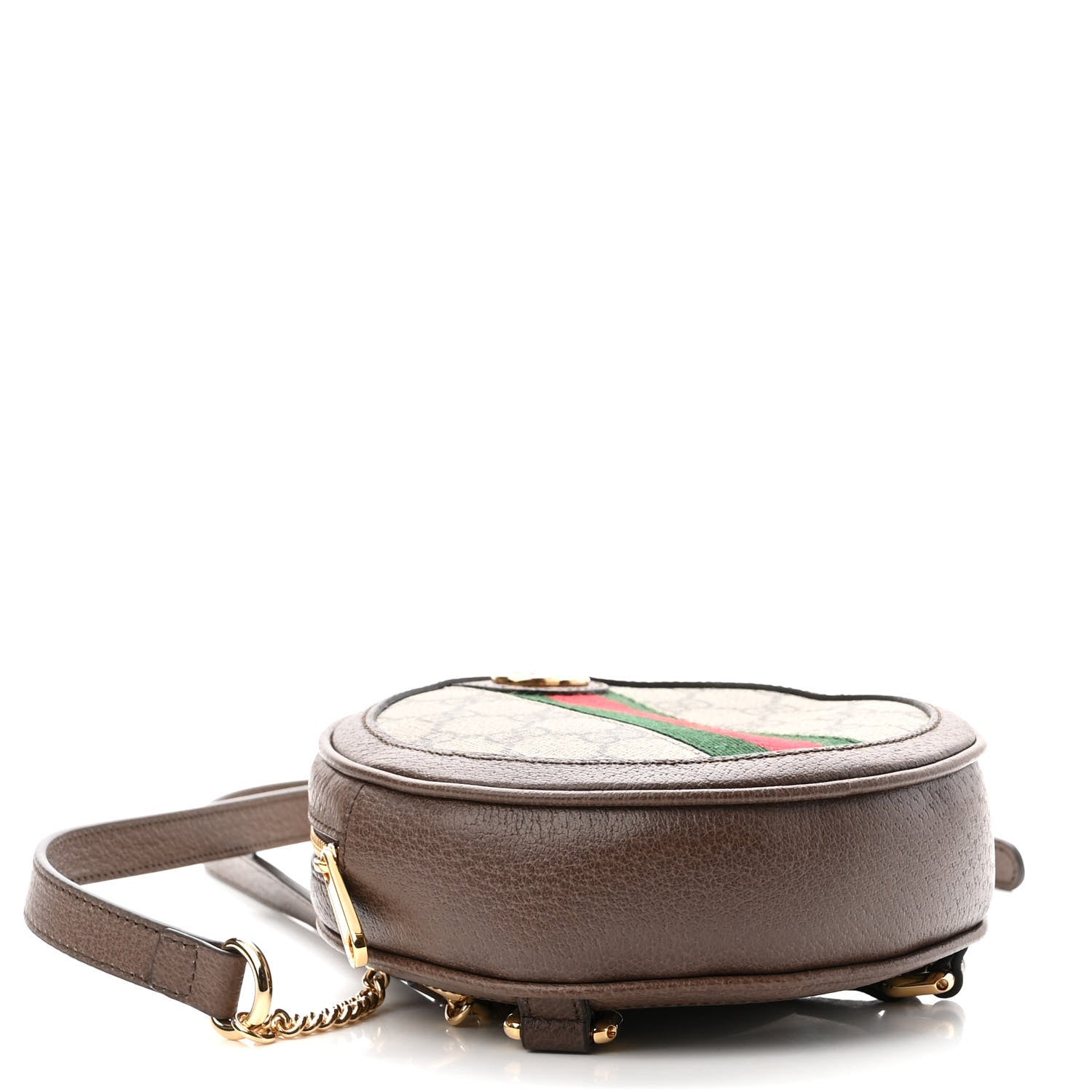 Gucci GG Supreme Monogram Web Mini Ophidia Round Backpack Brown 4 of 11