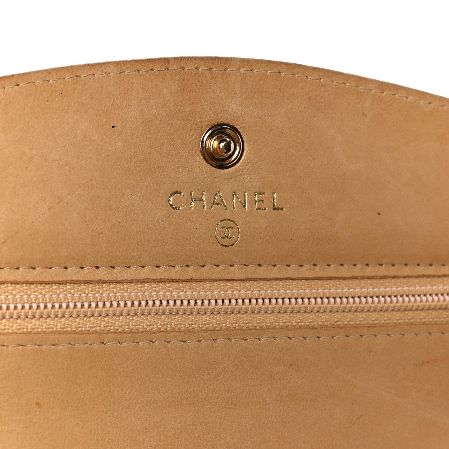 Caviar Timeless CC Wallet on Chain WOC Beige