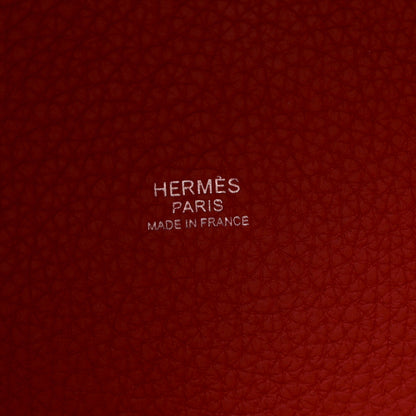 Hermes Taurillon Clemence Picotin Lock 18 PM Rouge de Coeur 6 of 11