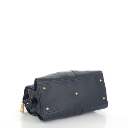 Saint Laurent Sheepskin Medium Cabas ChYc Navy 4 of 7