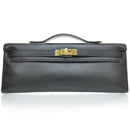 Hermes Swift Kelly Cut Clutch Pochette Black 1 of 8