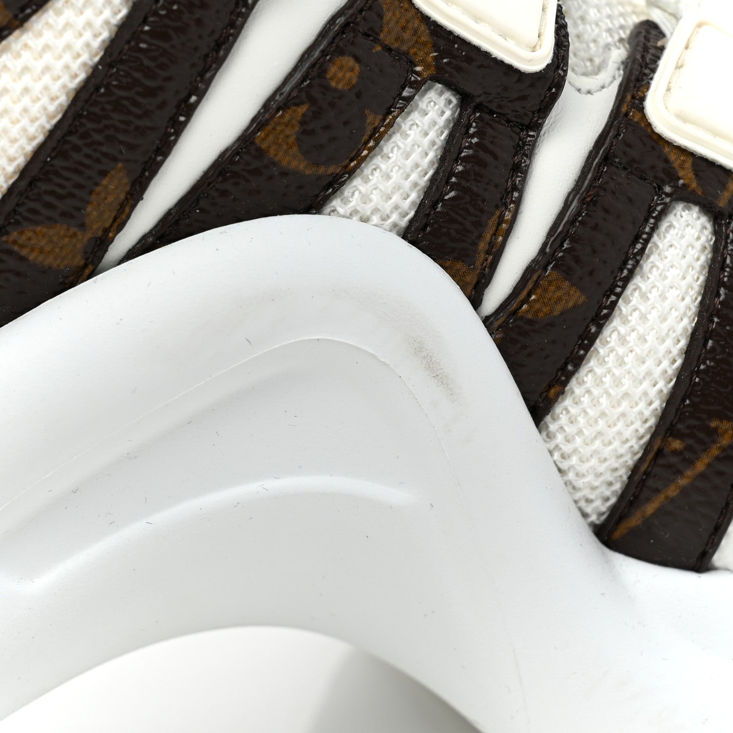 Louis Vuitton Patent Monogram LV Archlight Sneakers 36.5 White 10 of 11