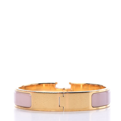 Hermes Enamel Narrow Clic Clac H Bracelet PM Rose Dragee 3 of 5