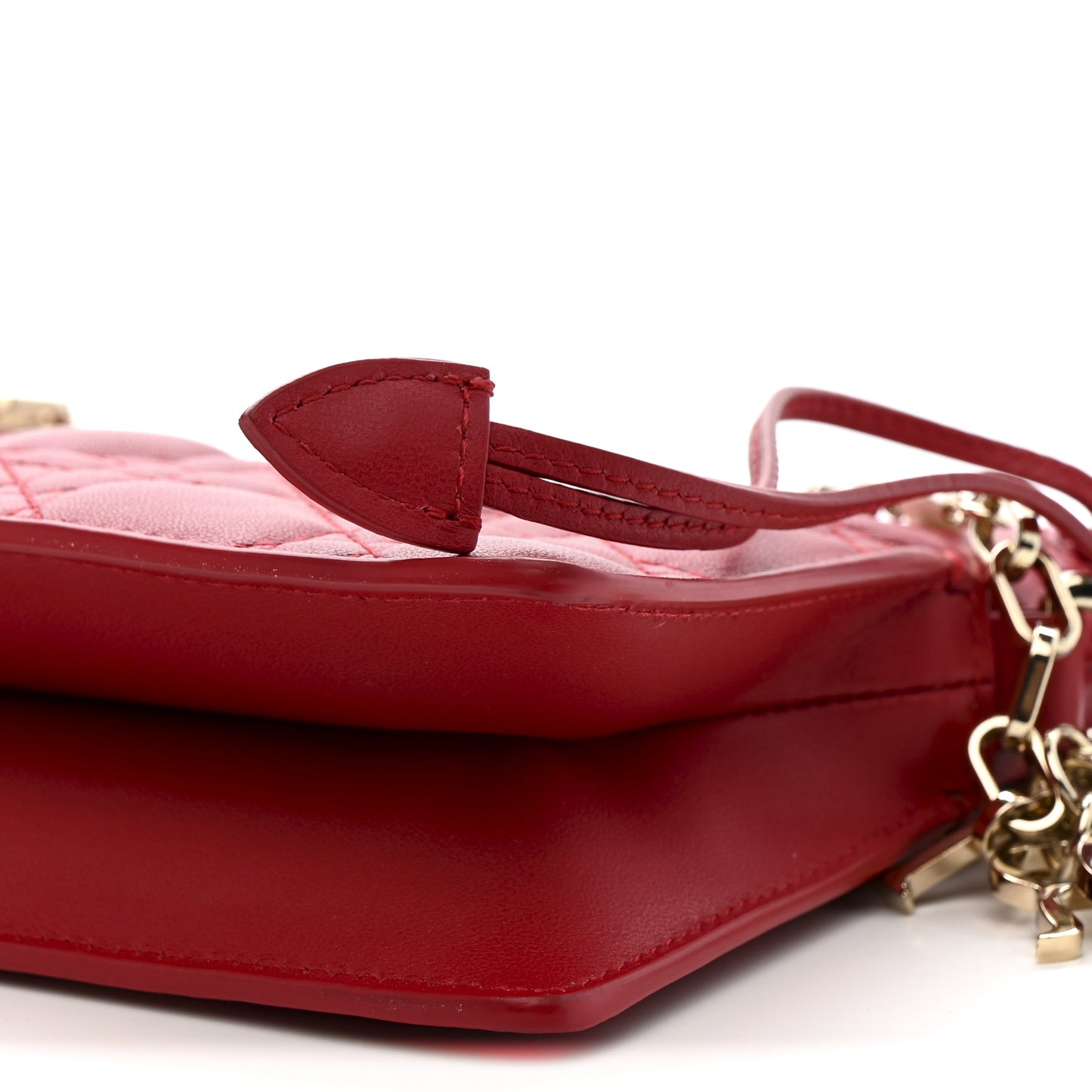 Lambskin Milly Mini Drawstring Bag Red