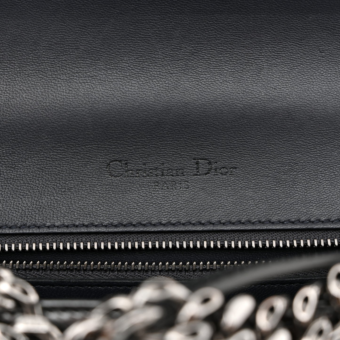 Metallic Patent Micro-Cannage Medium Diorama Flap Bag Onyx Black