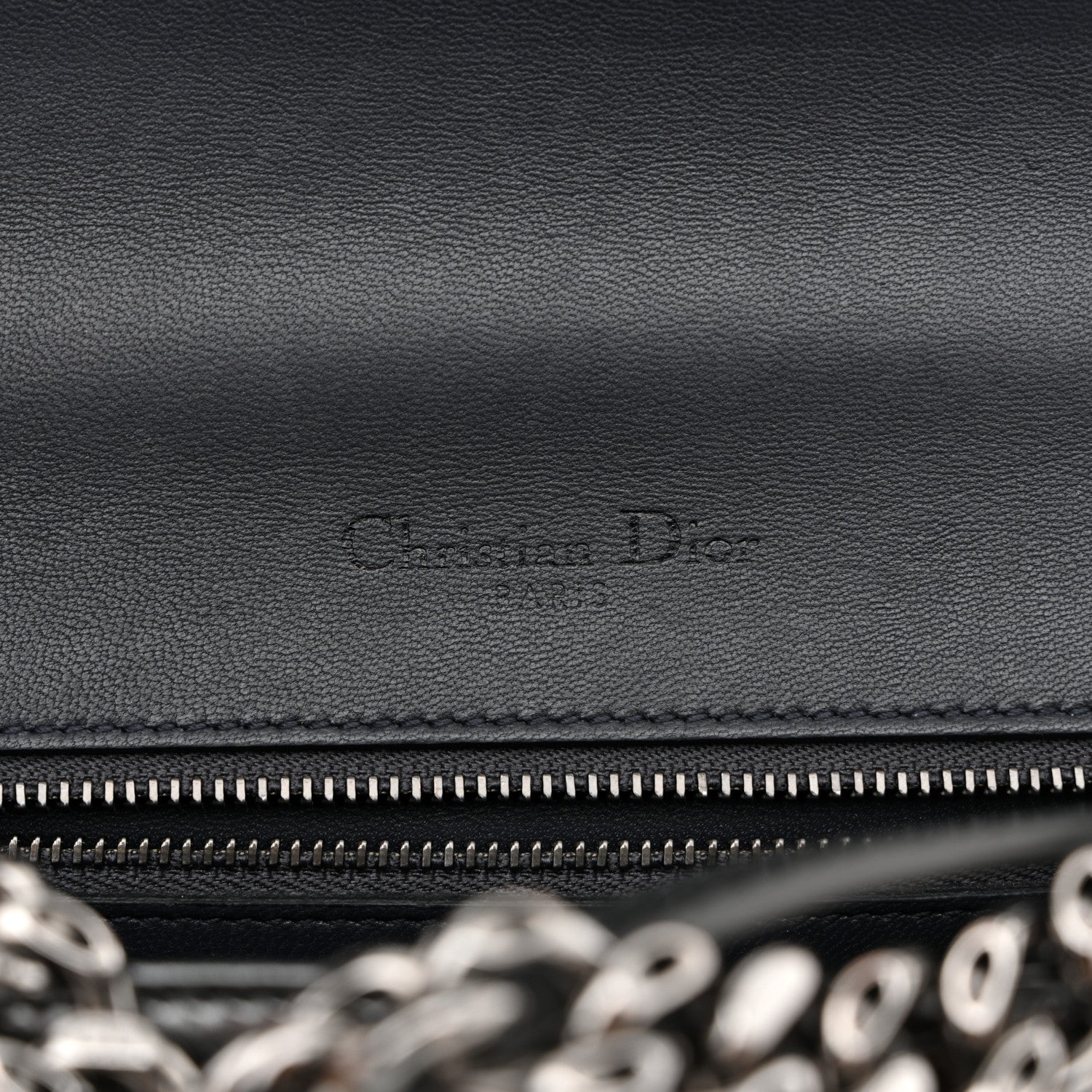 Christian Dior Metallic Patent Micro-Cannage Medium Diorama Flap Bag Onyx Black 5 of 8