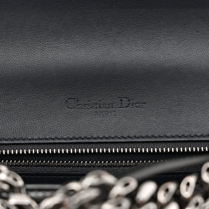 Christian Dior Metallic Patent Micro-Cannage Medium Diorama Flap Bag Onyx Black 5 of 8