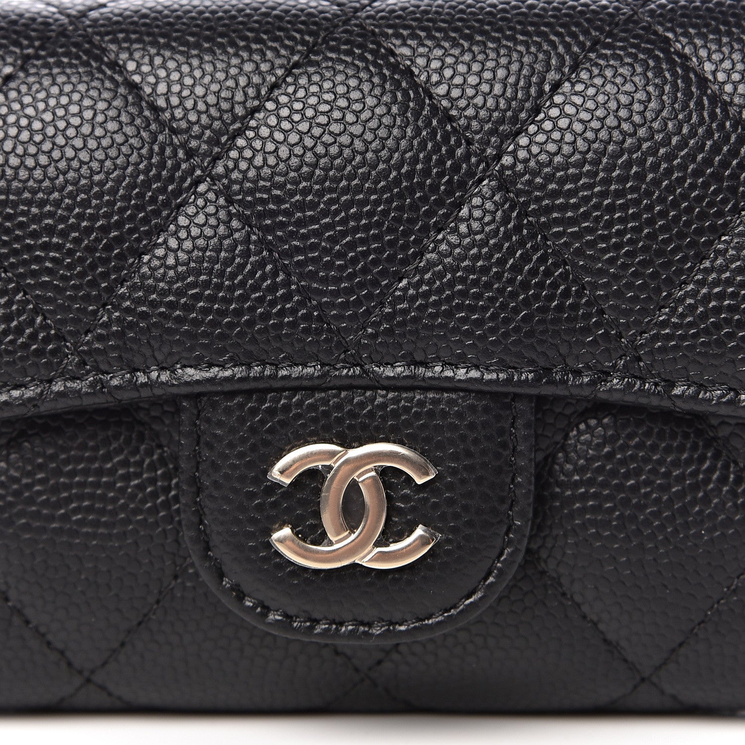 Chanel Caviar Quilted Classic 4 Key Holder Wallet Black 9 of 10