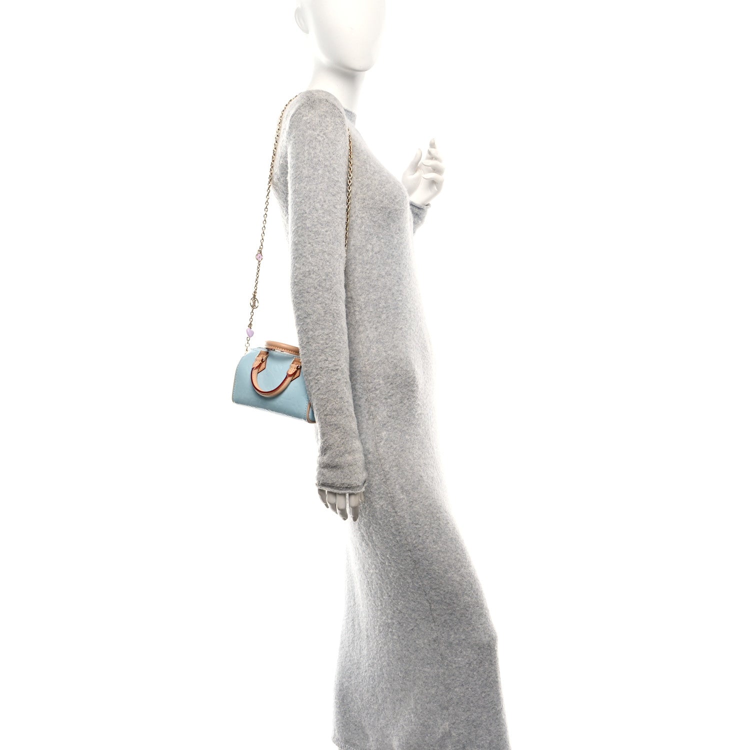 Louis Vuitton Vernis Monogram Nano Speedy Sky 2 of 13