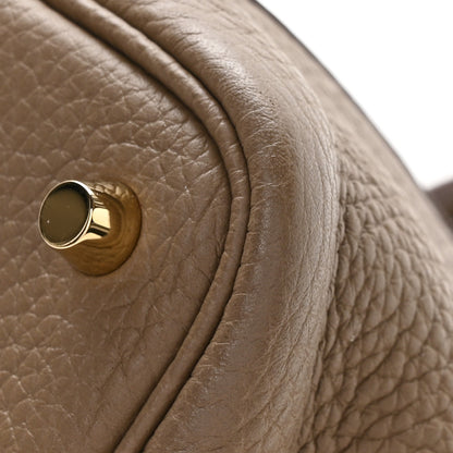 Hermes Taurillon Clemence Picotin Lock 18 PM Etoupe 12 of 13