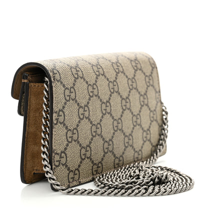 Gucci GG Supreme Monogram Super Mini Dionysus Shoulder Bag Taupe 3 of 11