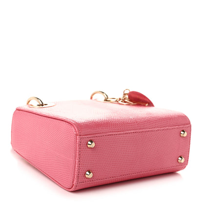Christian Dior Lizard Mini Lady Dior Pink 4 of 11