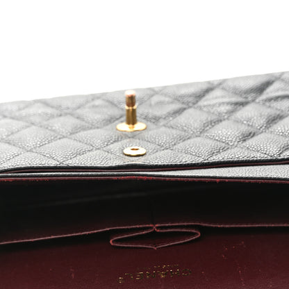 Chanel Caviar Quilted Jumbo Double Flap Black 12 of 15