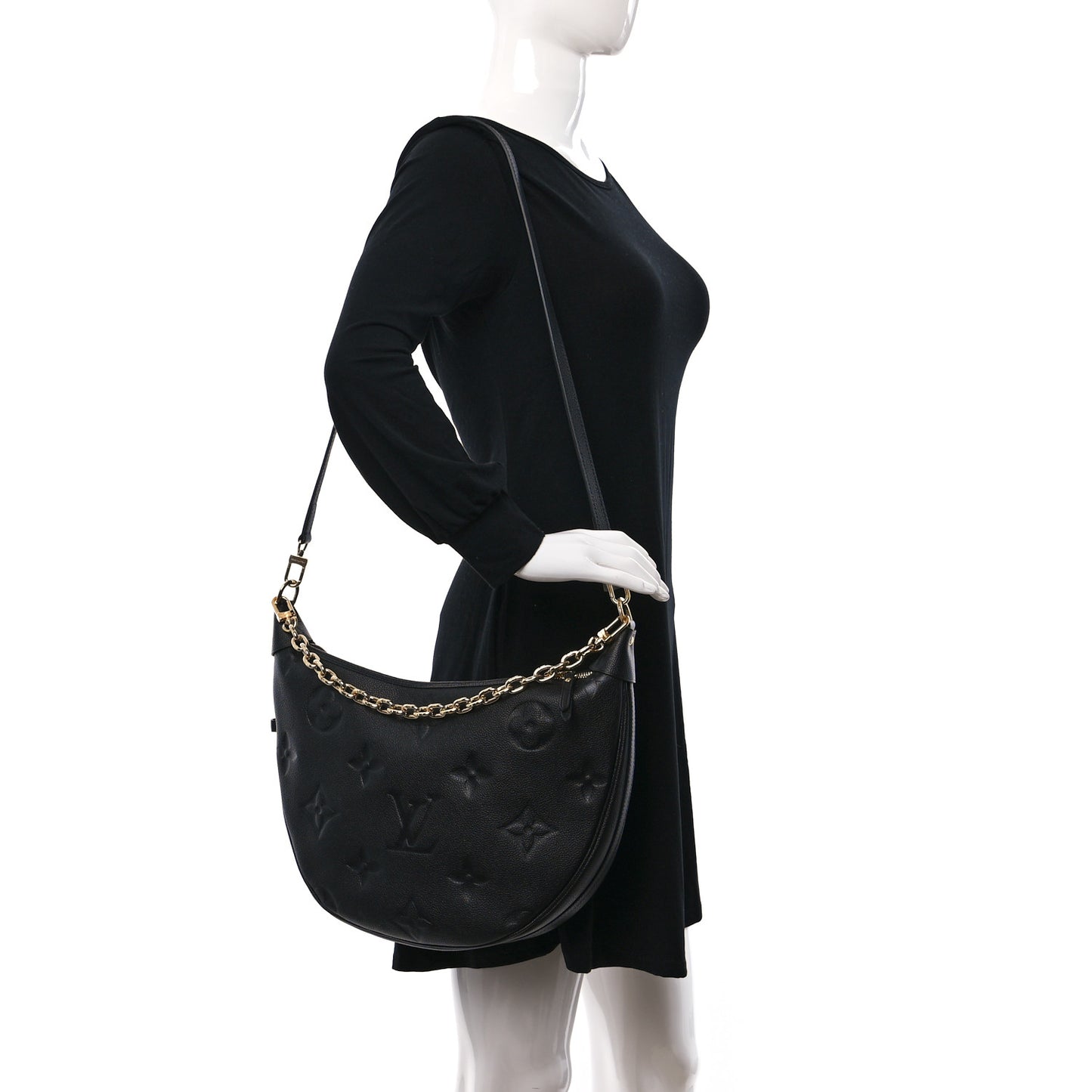 Empreinte Monogram Giant Loop Hobo Black