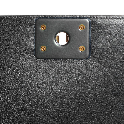 Chanel Pearl Calfskin New Medium Boy Flap Dark Grey 11 of 11