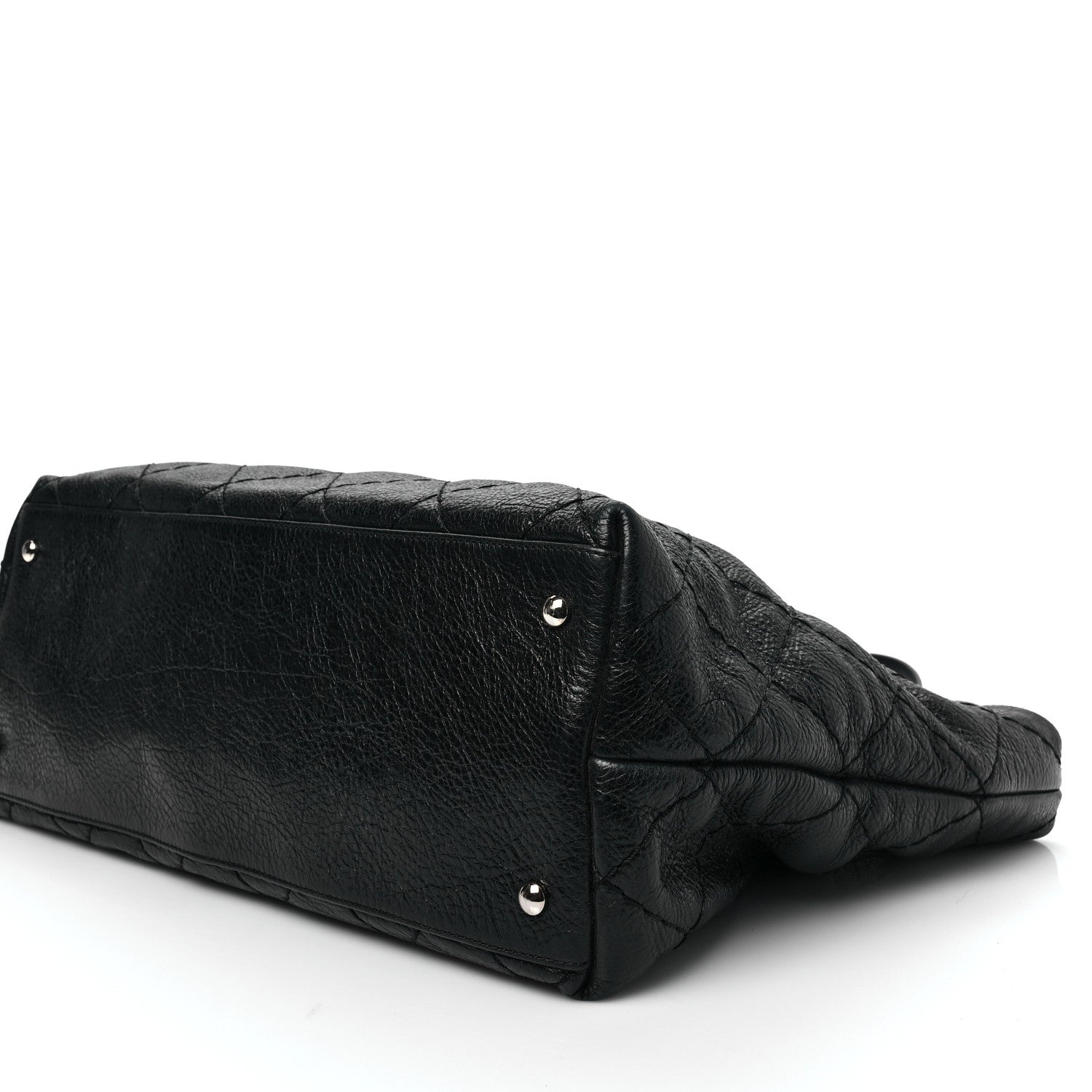 Chanel Glazed Calfskin Large On The Road Tote Black 9 of 10