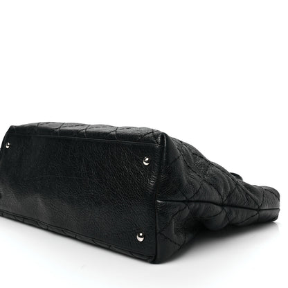 Chanel Glazed Calfskin Large On The Road Tote Black 9 of 10