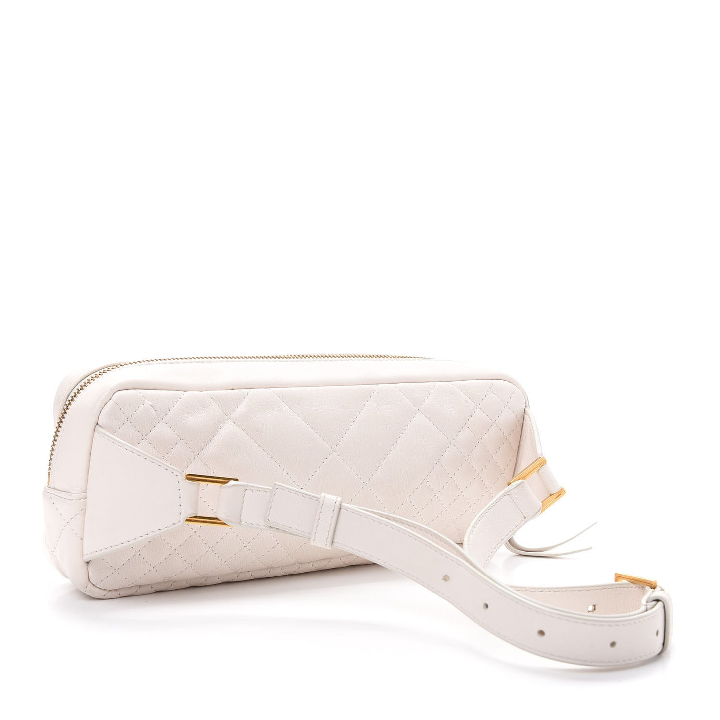 Nappa Barocco Quilted Vanitas Medea Belt Bag White