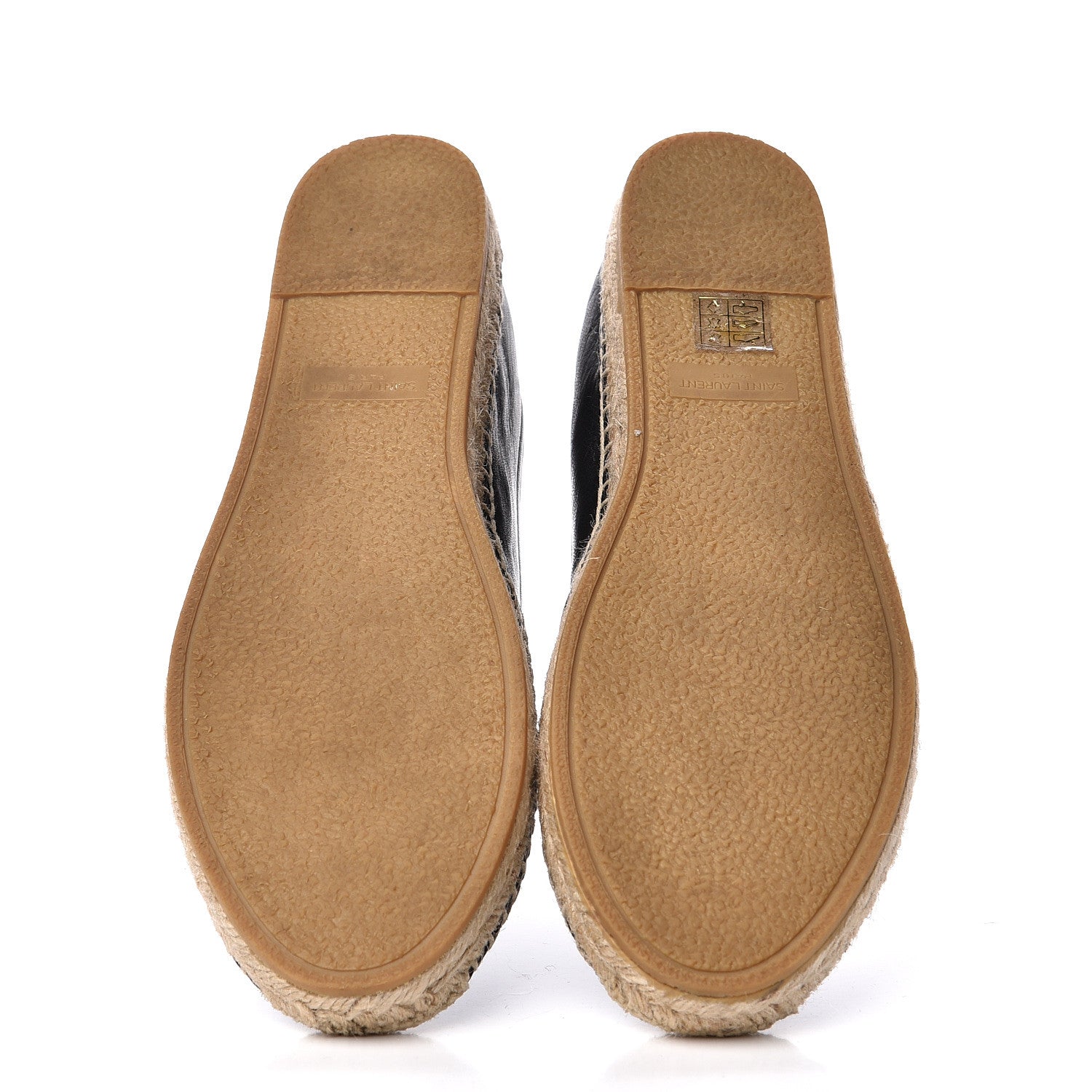 Saint Laurent Lambskin Monogram Espadrilles 39.5 Black 7 of 11