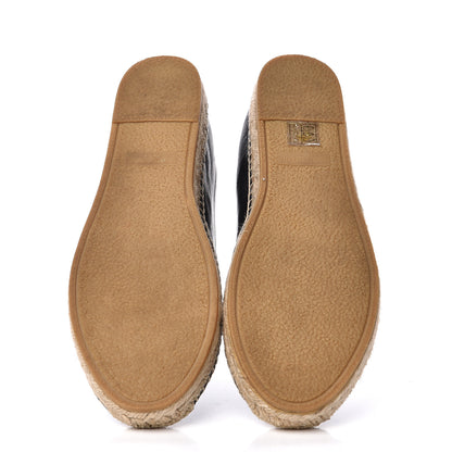 Saint Laurent Lambskin Monogram Espadrilles 39.5 Black 7 of 11
